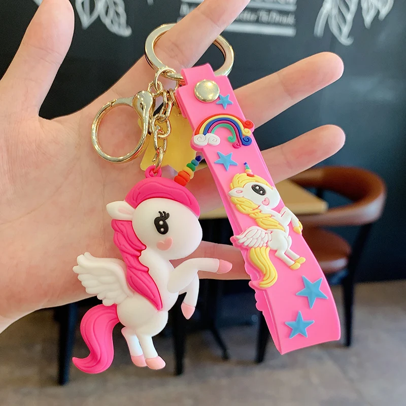 Брелок для ключей Женский милая Фантастическая Радужная подвеска в виде лошади