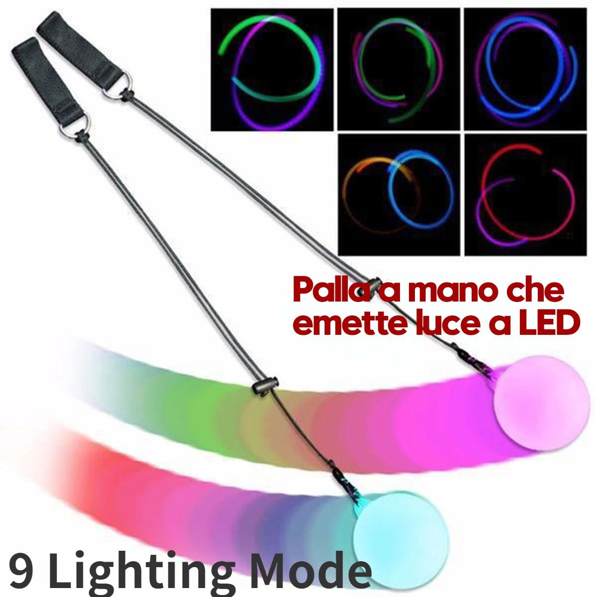 

LED POI Ball Luminous Juggling Ball Belly Dance Level Hand Thrown Balls Yoga Motion Fitness Props Luminous Light Neon Glow Balls