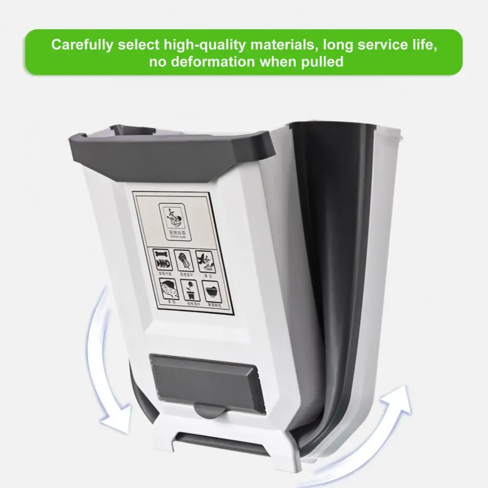 

Excellent Sink Trash Can Large Capacity Leakproof Reusable Car Interior Trash Can Smooth Edge Wastebasket Kitchen Storage Tool