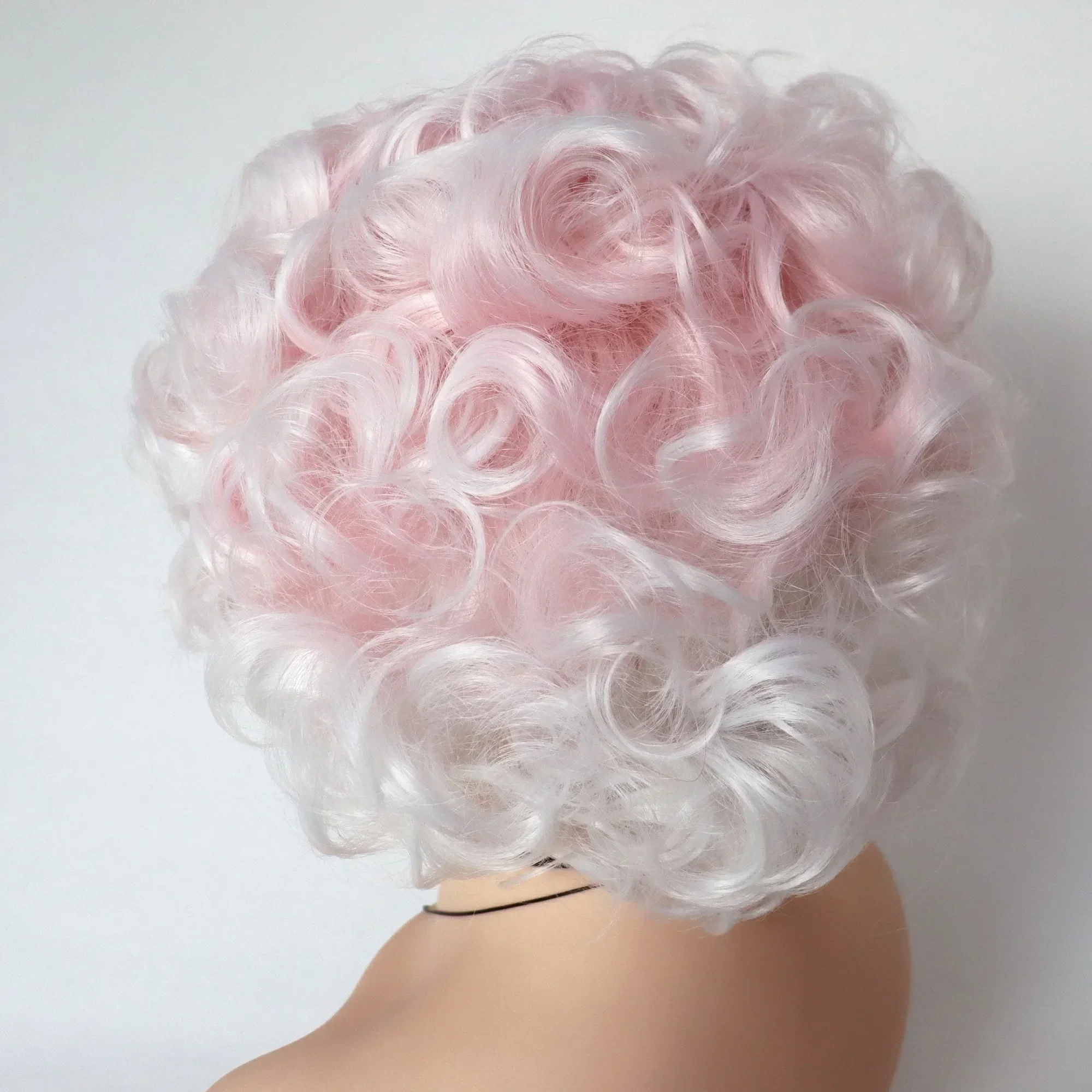 Ombre розовые вьющиеся волосы синтетические короткие большие волнистые парики для
