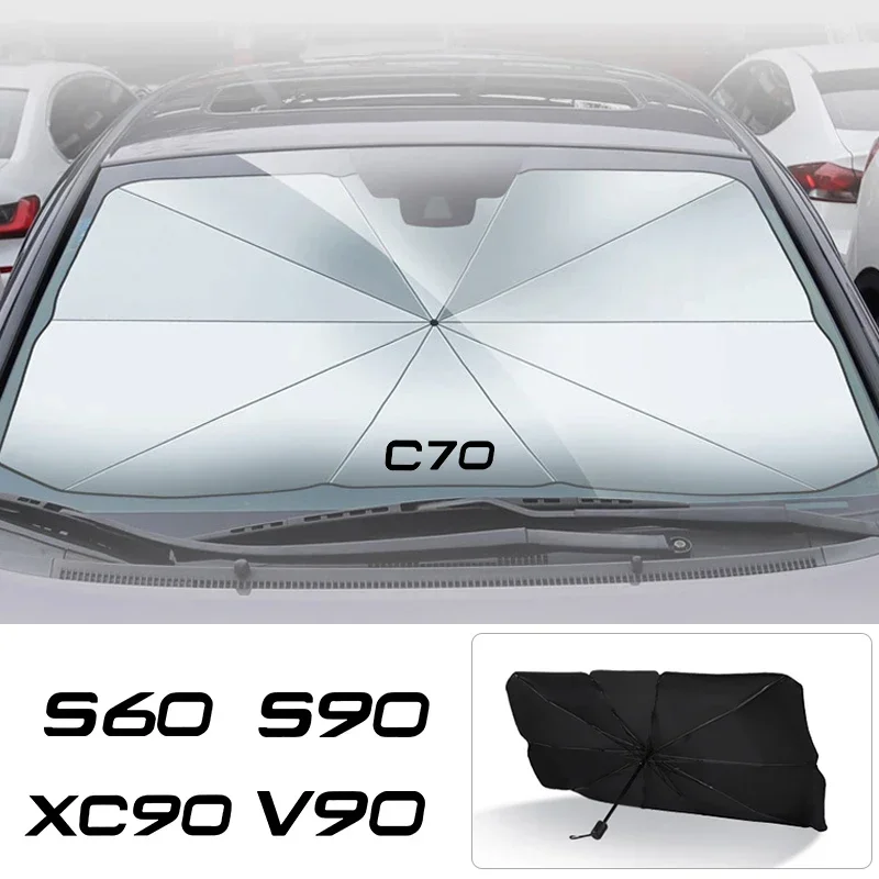 Солнцезащитный зонт на лобовое стекло для Volvo XC90 XC60 C30 T6 S60 C70 XC40 V40 XC70 V60 V50 S80 S40 AWD V90