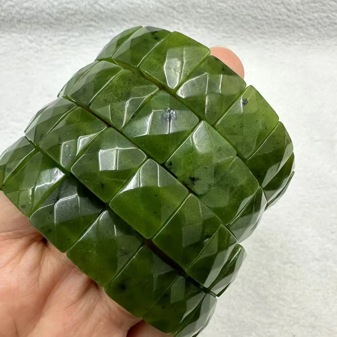 AAAA хорошее качество натуральный нефрит/канадский нефритовый камень браслет с