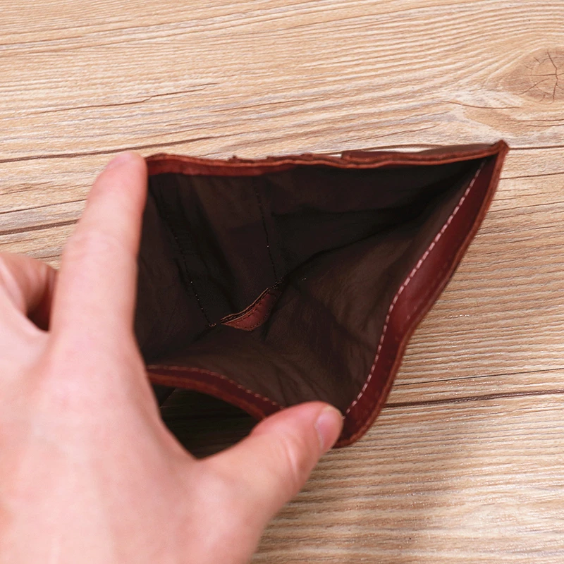 Genuine Leather Short Women's Wallet Vintage Slim Female Coin Purse Multi Function Men Card Holder Money Clip