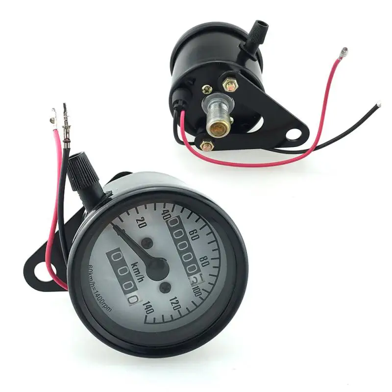 

Black On White Background Universal Tachometer Motorcycle Meter LCD Digital Iron Plating Gauge Speedometer Odometer