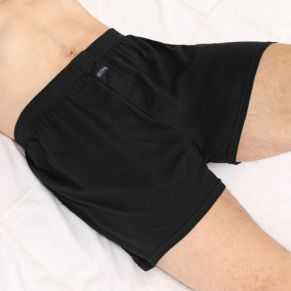 Mens Boxer Shorts Sleep Bottoms Rich Cotton Boxer Home Shorts Pajama Elasticated Pack Solid Underwear Man Jogger Sport Shorts