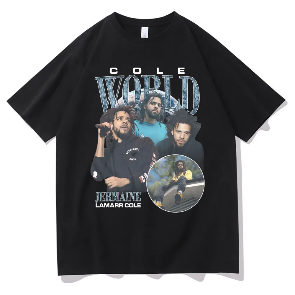 

Rap Cole World Jermaine Lamarr Oversized T Shirt Summer Men Women Hip Hop Oversized T-shirt Regular Men's J Cole Print Tshirt