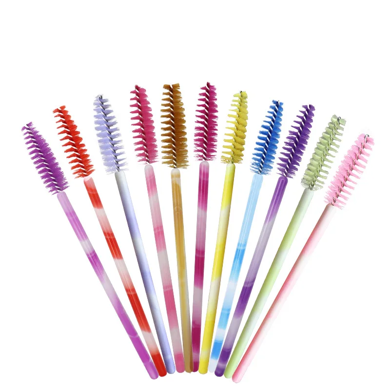 

50PCS Disposable Nylon Eyelash Brush Grafting Eyelash Tool Short Mini Eyelash Comb Eyebrow Brush Makeup Tool