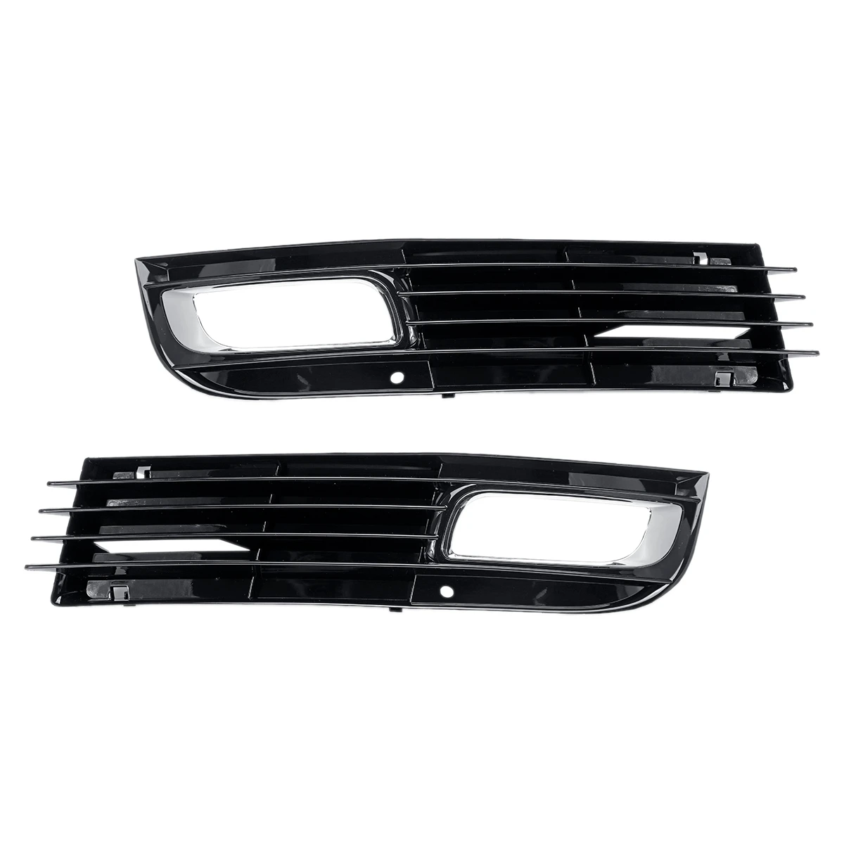 

Pair Front Lower Fog Light Cover Trim Decoration Grill for -Audi A8 D3 Quattro 2008 2009 2010 Driving Lamp Bumper
