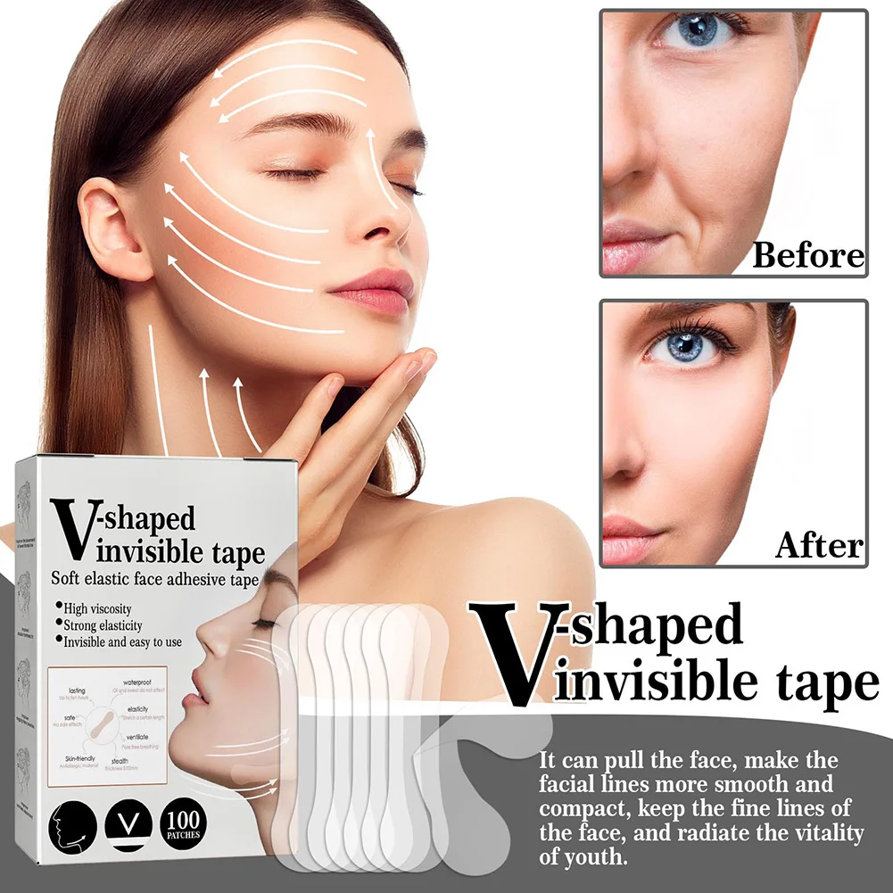 

Invisible Thin Face Stickers Face Lift Anti Wrinkle Breathable Waterproof Skin Lifting Tightening Tape V-Face Shaping Patch