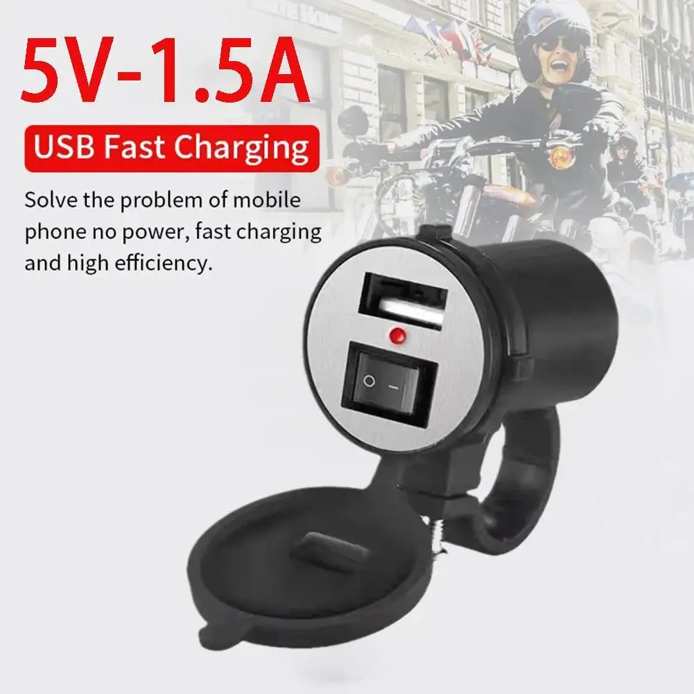 

Водонепроницаемое Зарядное устройство USB на руль мотоцикла, 12 В, 5 В-а