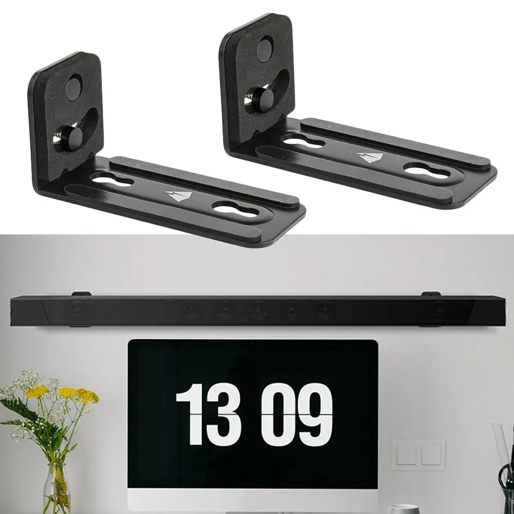 Durable Shockproof Metal Center Channel Speaker Rack Speaker Wall Mount Wall Mount Bracket Soundbar Holder