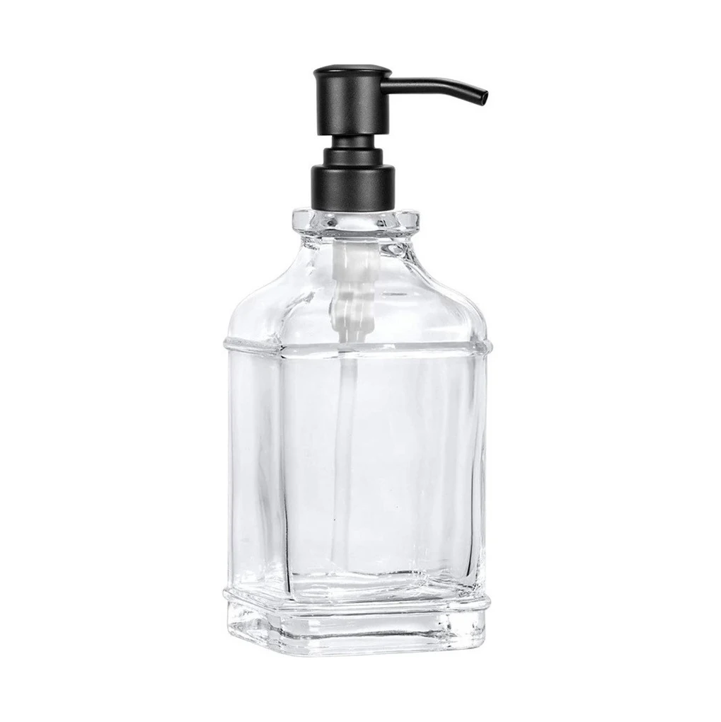 

Диспенсер для мыла с насосом из нержавеющей стали, многоразовые толстые стеклянные бутылки для душа, для кухни, гостиницы