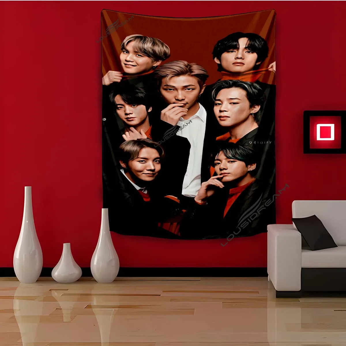 

Korean Star Tapestry Wall Mounted Beach Carpet Camping Tent Travel Mattress Suitable for Adult Children Tapestry Surrounding