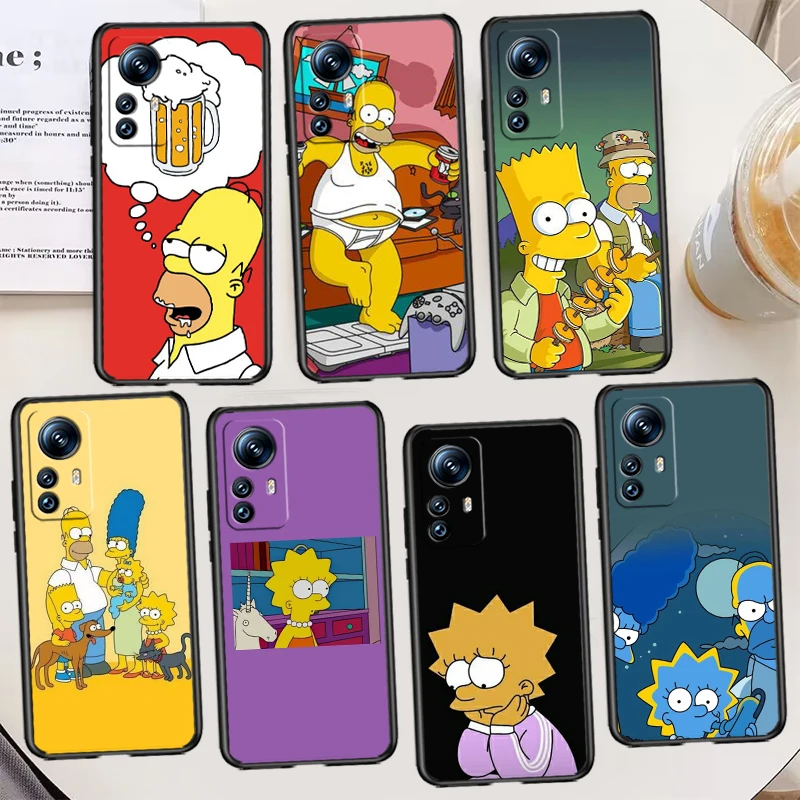 

The Simpsons Daily Case For Xiaomi Mi 12T 12S 12X 12 11 11T 11i 10T 10 9 Pro Lite Ultra 5G Soft Black Phone Cover