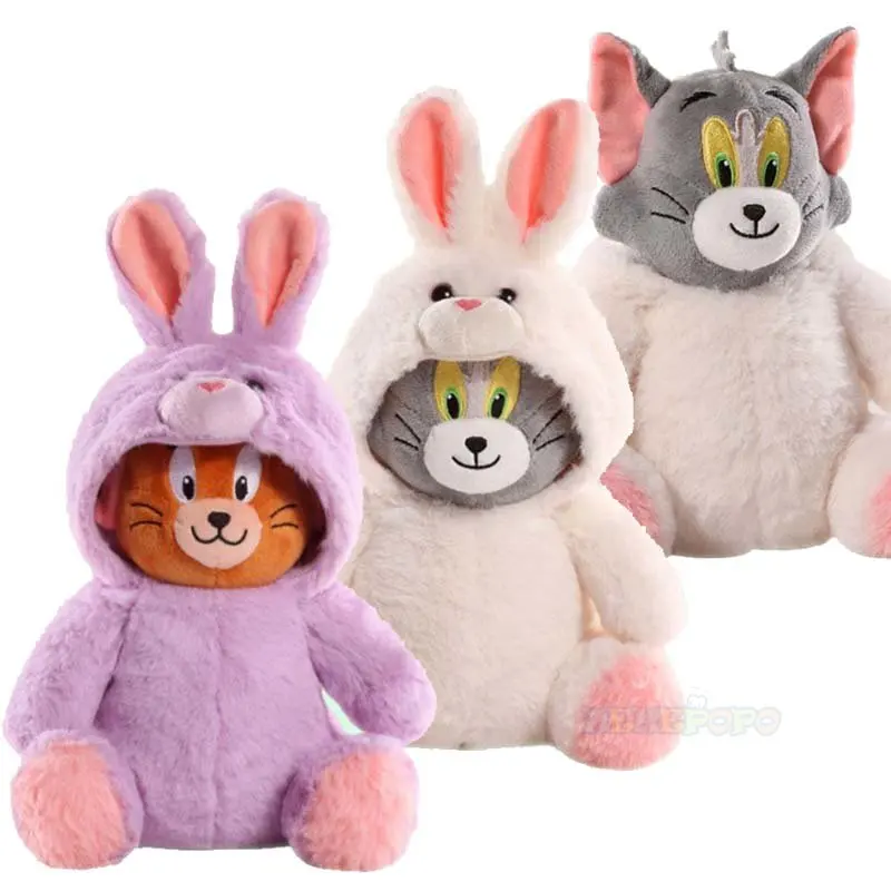 

Плюшевая игрушка Том и Джерри, мультяшный фильм, кот, мышь, плюшевые животные, мыльный медведь, Детская коллекционная кукла, игрушки для детей