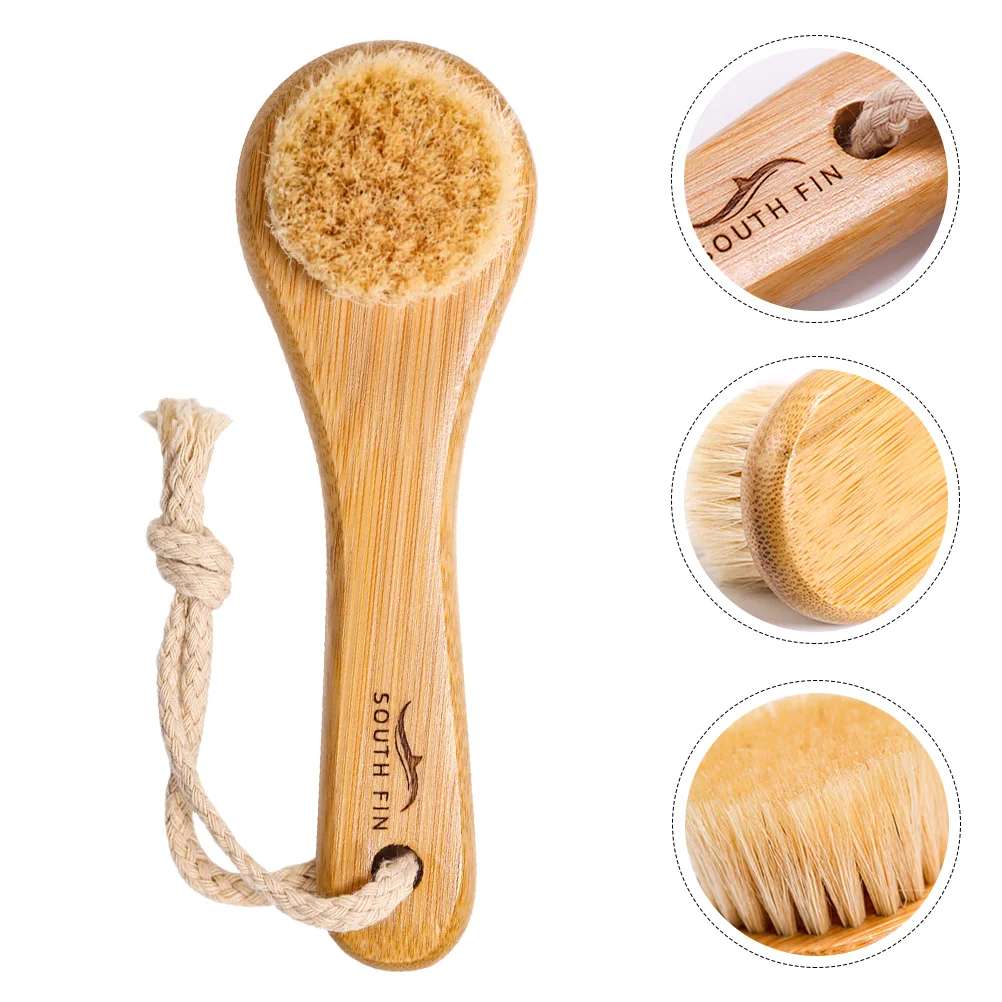 

Horse Hair Face Brush Household Cleaning Brushes Wash Exfoliating Cleansing Deep Facial Washing Bamboo Tool Manual