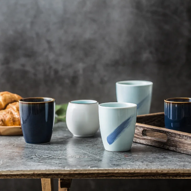 

Chinese Tea Set Ceramic Water Cup Home Breakfast Cup Creative Simple Ceramic Cup Kung Fu Tea Set Teacup Set