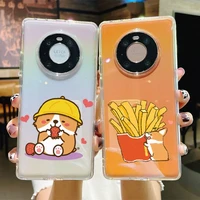 cartoon corgi phone case for samsung s20 ultra s30 for redmi 8 for xiaomi note10 for huawei y6 y5 cover