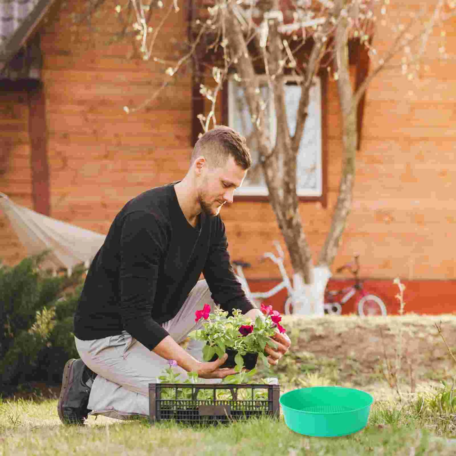 Садовое сито пластиковая загадка для компоста почвы каменная сетка садовый