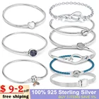 Женский браслет-цепочка со змеиным плетением, серебро 925 пробы