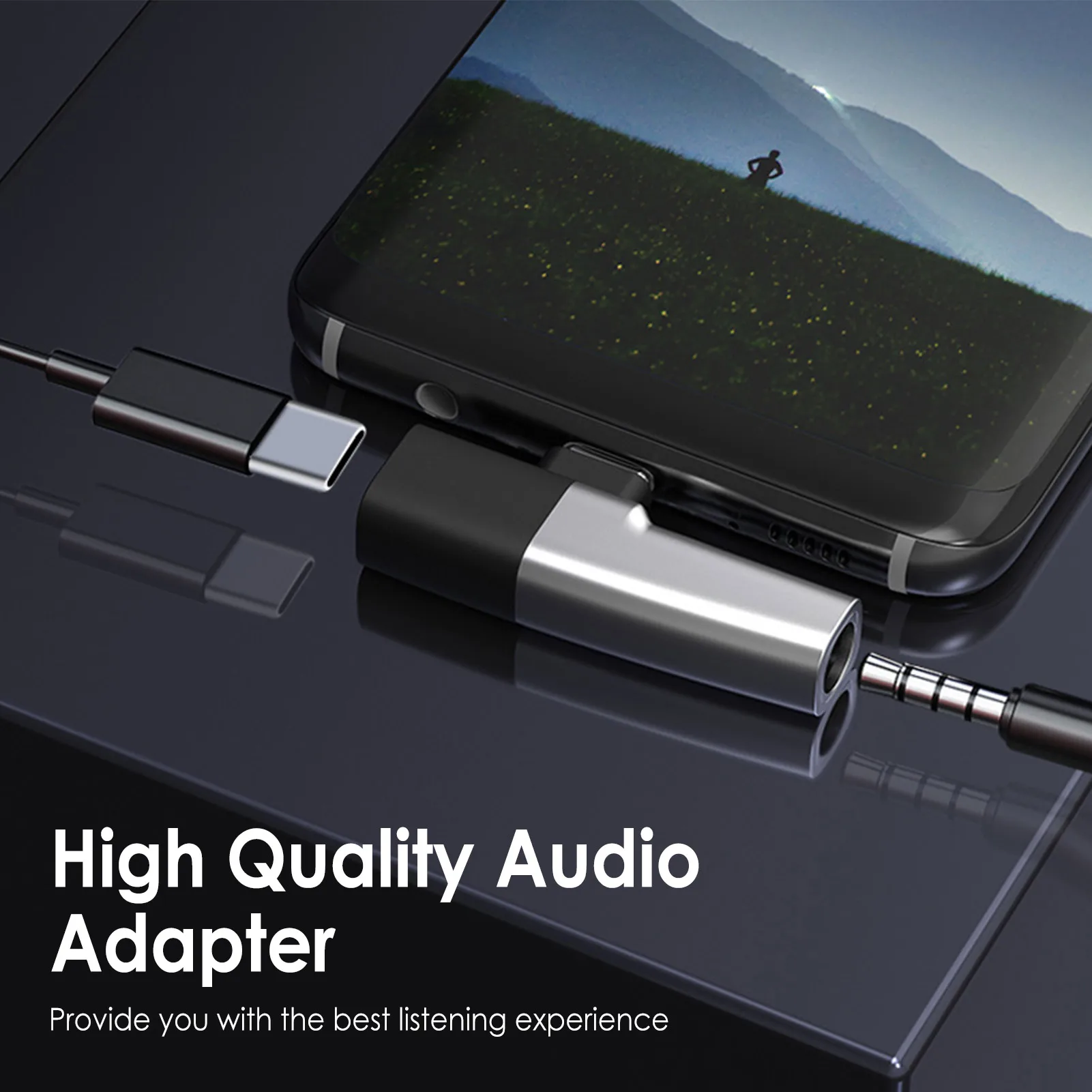 Переходник для наушников с USB Type C на 3 5 мм AUX Jack аудиоадаптер Samsung Galaxy S21 Ultra Note 20 Plus