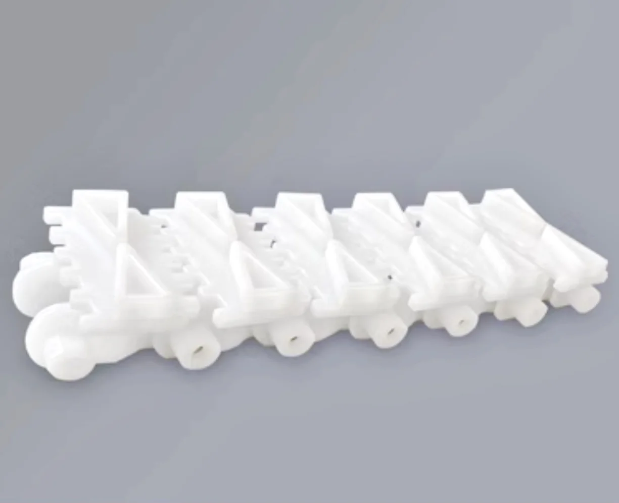 

1Meters Width:43mm Pitch:25.4mm 43 Flexible Chain Plate Triangle Lifting Chain Conveyor Line Plastic Toothed Chain Assembly Line