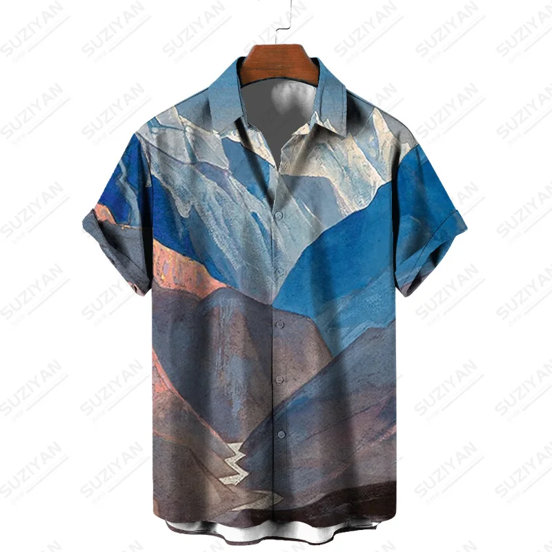 

Funny Patterns Linen Shirts Men Men'S Japanese Summer Elements Shirts White Shirt Men Blouses Men Summer Outfits Streetwear