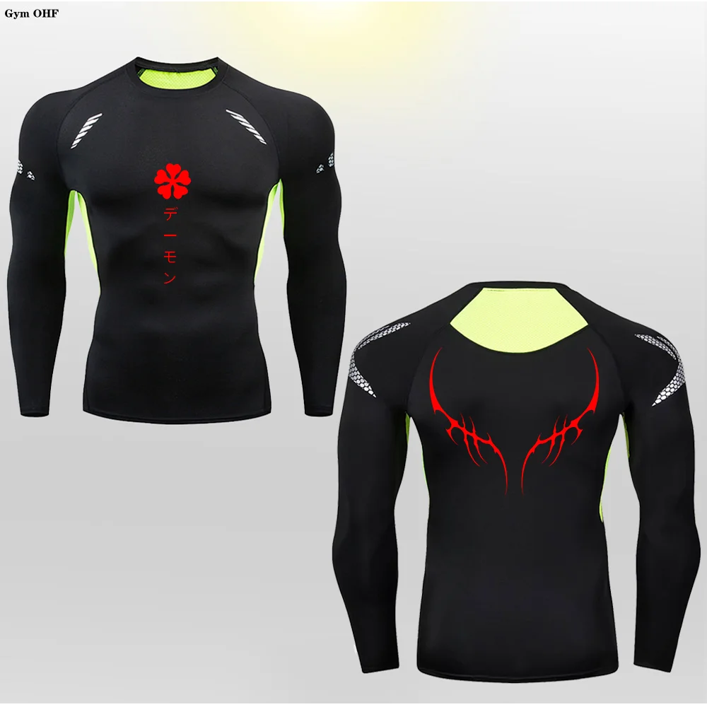 New Men's Compression T-shirt High Elasticity Quick Drying GYM MMA Training Sports Fitness Workout Yoga Sportswear Tops Tees