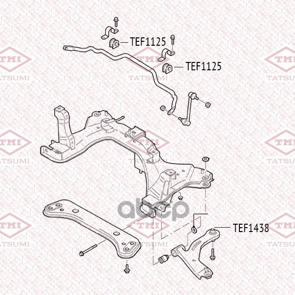 Bushing front Ford Maverick 98-mazda tribute 01-tmi Tatsumi art. TEF1125 |