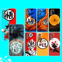 dragon ball goku logo for xiaomi redmi note 10s 10 k50 k40 gaming pro 10 9at 9a 9c 9t 8 7a 6a 5 4x transparent phone case