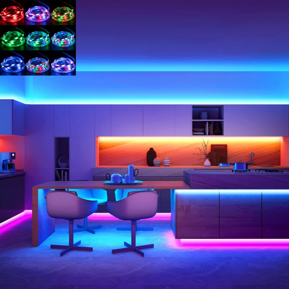 

Color LED Strip Tape Decor For Room Flexible 2835 Tape Diode With Remote Control LED Strip Light TV Backlight Neon LED Lighting