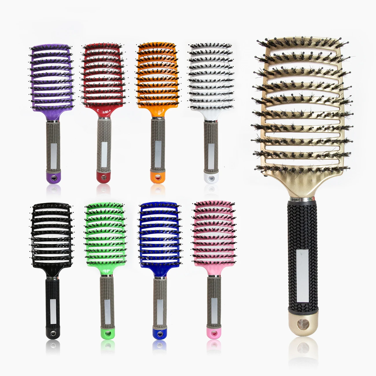 

Hair Brush Scalp Massage Comb Hairbrush Bristle&Nylon Women Wet Curly Detangle Hair Brush for Salon Hairdressing Styling Tools