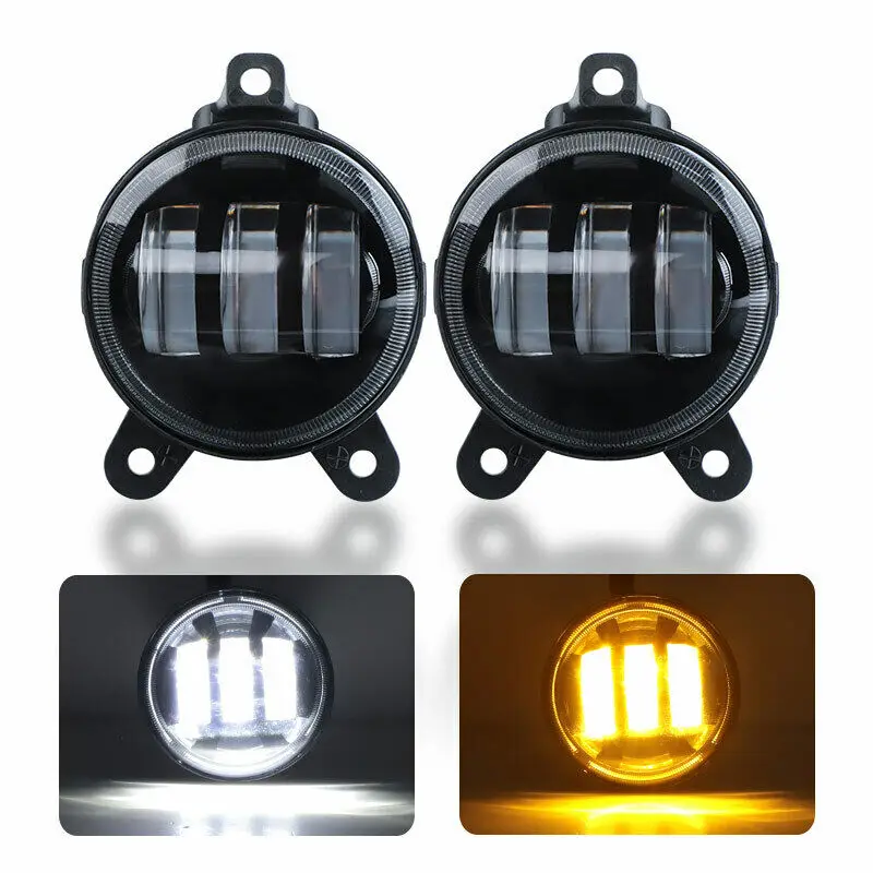 2 шт. 3.5-дюймовый светодиодный фары 30Вт 3000 люмен Круглая противотуманная фара с поворотным сигналом для Лады Приоры.