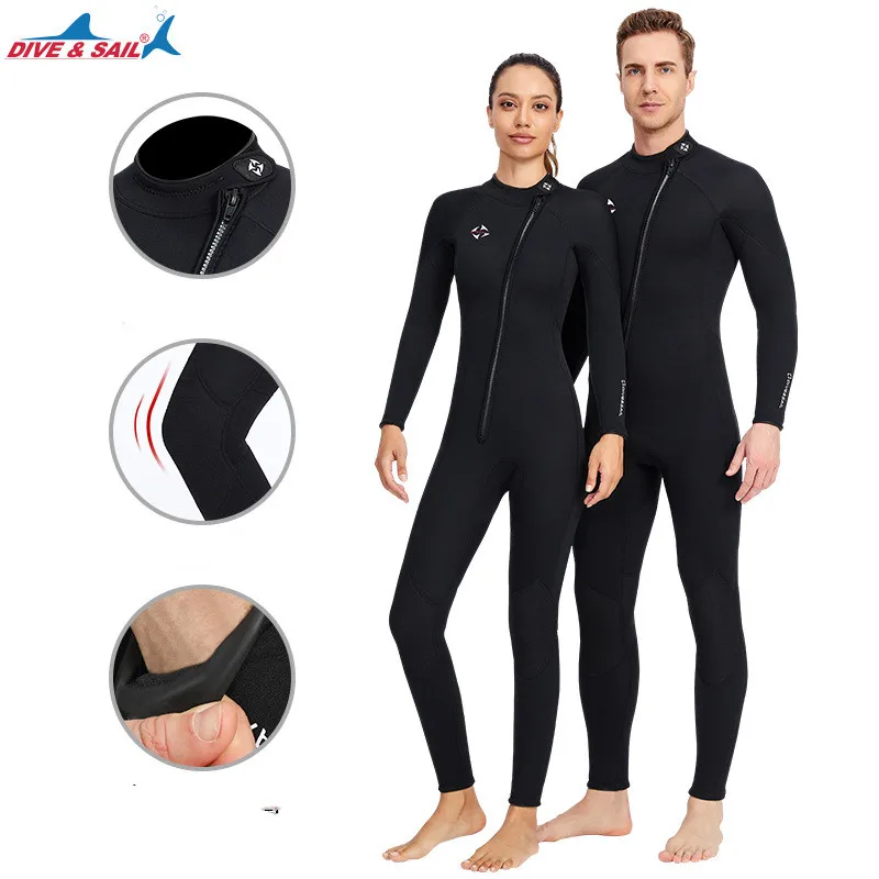 

3MM Wetsuit Long Sleeve Men Diving Suit Keep Warm Women Surfing Clothing Neoprene for Snorkeling Fishing Spearfishing Swimming