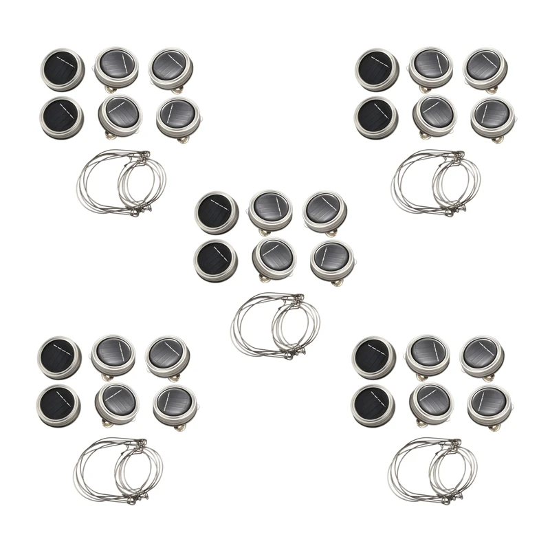 

Solar Mason Jar Lid Lights, 30 Pack 20 LED String Fairy Firefly Jar Lids Lights,30 Hangers Included(Jars Not Included) Promotion