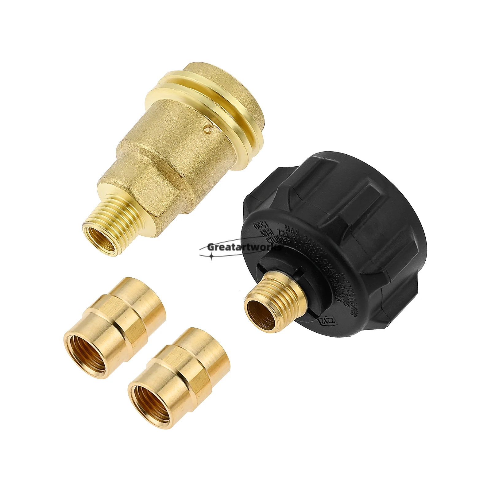 Комплект латунных переходников для пропанового газа 1/4 дюйма гайка 5040 QCC1