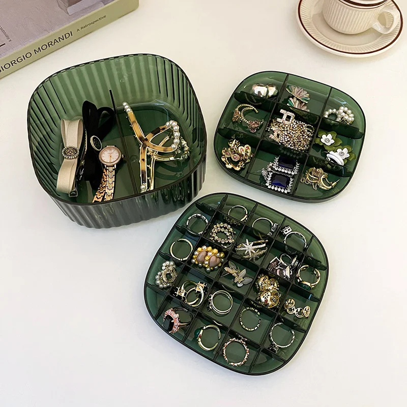 Korea Statement Design Necklace Box Bracelet Box Multilayer Simple Fashion Jewelry Organizer Box Small Portable Jewellery Boxes