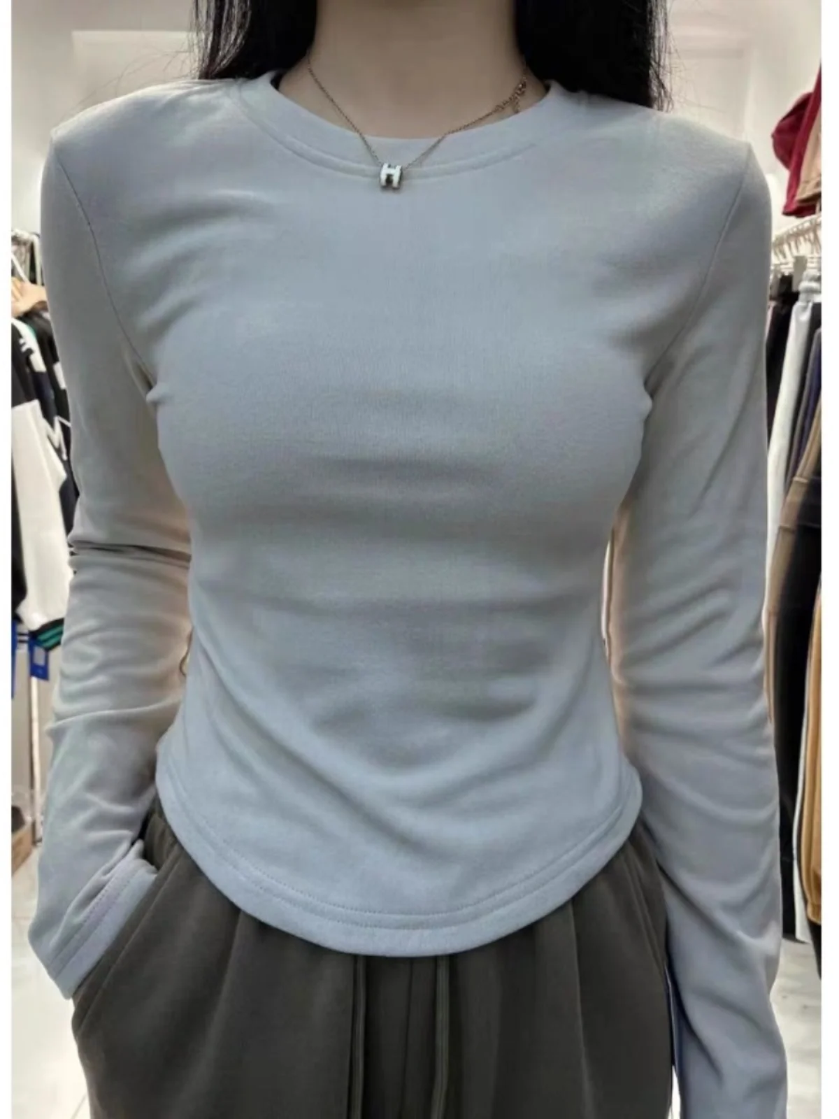 Двусторонняя нижняя рубашка Dralon женская осенне-зимняя новая корейская серия