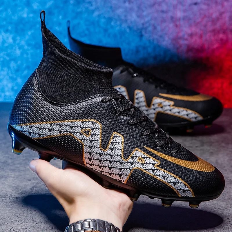 

Quality Soccer Shoes Cleats Messi Durable Light Comfortable Football Boots Outdoor Genuine Futsal Studded Sneakers Wholesale