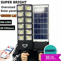 newest 150000lm solar led light outdoor 504led solar lamp waterproof garden light remote control solar street lamps for garden
