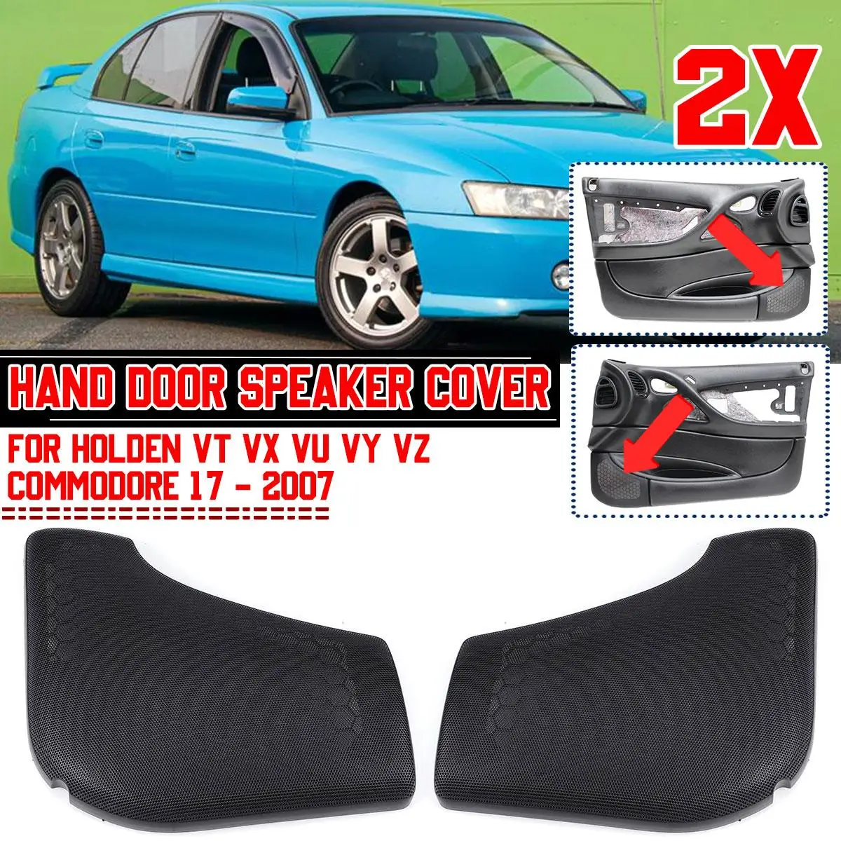 2x Auto Inner Hand Deur Speaker Covers Voor Holden Vt Vx Vu Vy Vz Commodore 1997-2007 Car Audio hoorn Luidspreker Trim Cover Shield