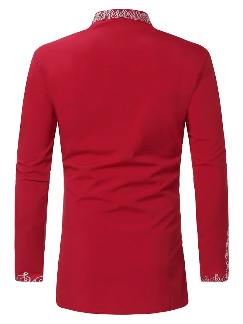 Muslim Black African Dashiki Men Muslim Shirts Print Shirts and Pants Spring Tops Dubai Male Streetwear Afrian Islamic Pakistan