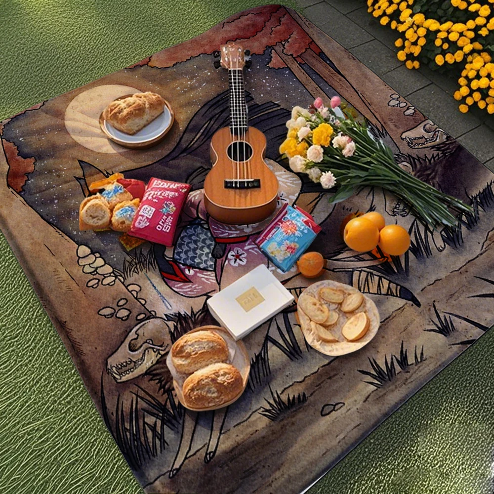 Фланелевое многофункциональное одеяло для бега с монстрами TeaKitsune Zen покрывало из