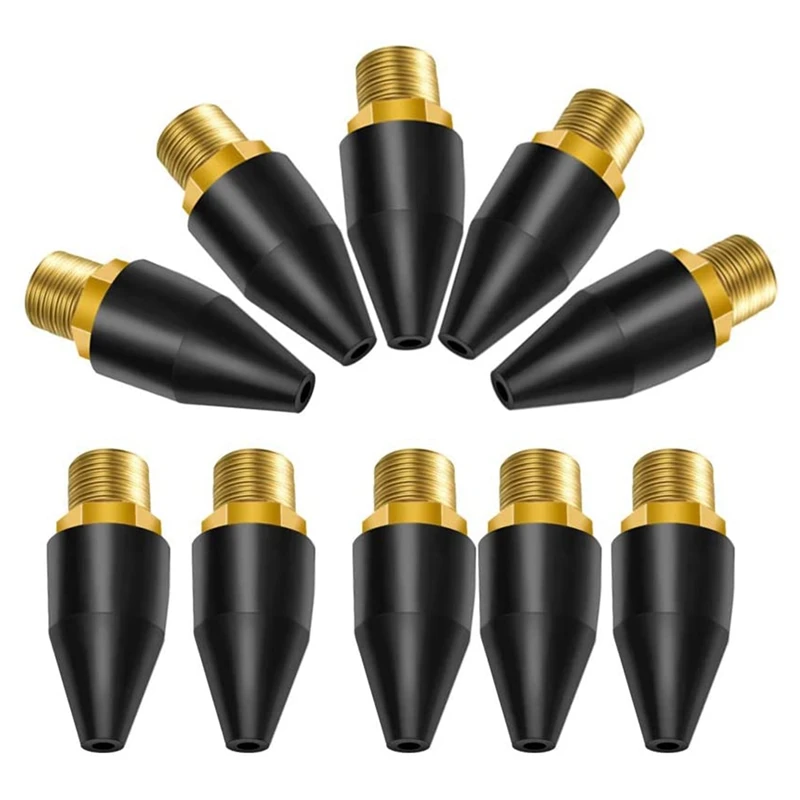 

10 PCS 1/8 Inch MNPT Black Rubber Tip Automotive Car Vehicle Accessory Air Tool Parts Air Nozzle For Air Blow Tool