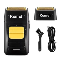 kemei electric hair clippers rechargeable foil shaver beard trimmer professional for men hair cutting machine cordless razor