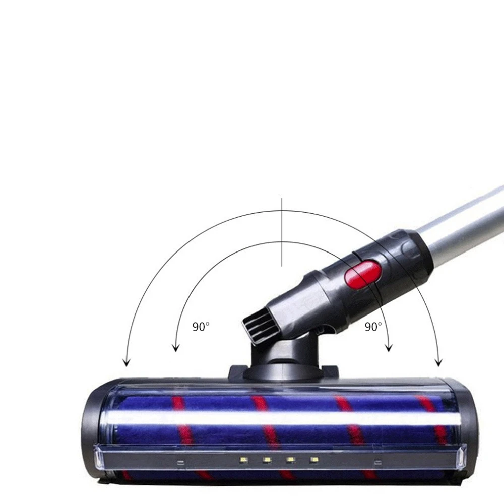 For Dyson Vacuum Cleaner V7 V8 V10 V11 Universal Soft Velvet Double Row Rolling Brush with Lamp Floor Head B | Бытовая техника