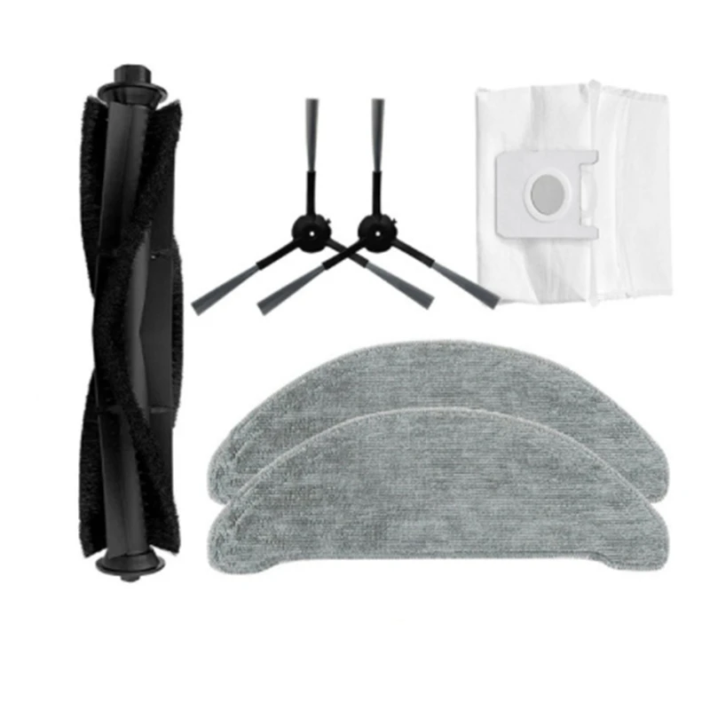 

Насадка для швабры, тканевая основная и боковая вращающаяся щетка, запасные части для робота-пылесоса Xiaomi Roidmi Eve Plus