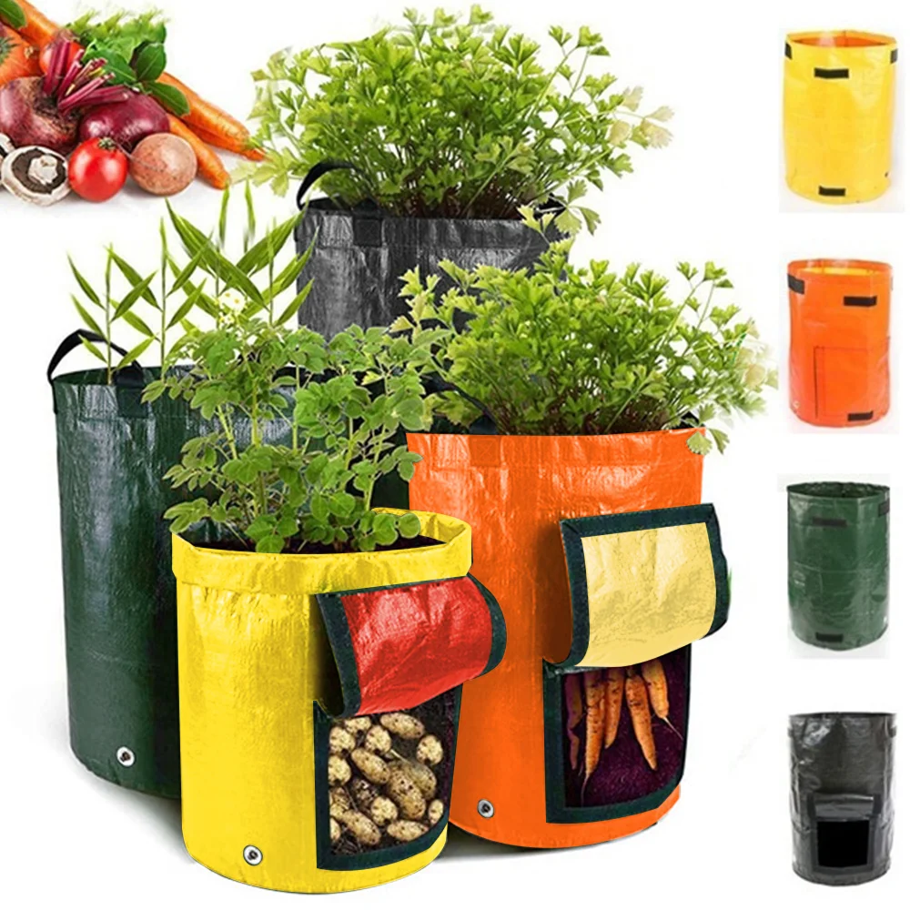 

PE Potato Growth Bag Vegetable Onion Cultivation Planting Bag Fabric Bags Garden Seedling Pot Plant Growing Bag Farm Garden Tool