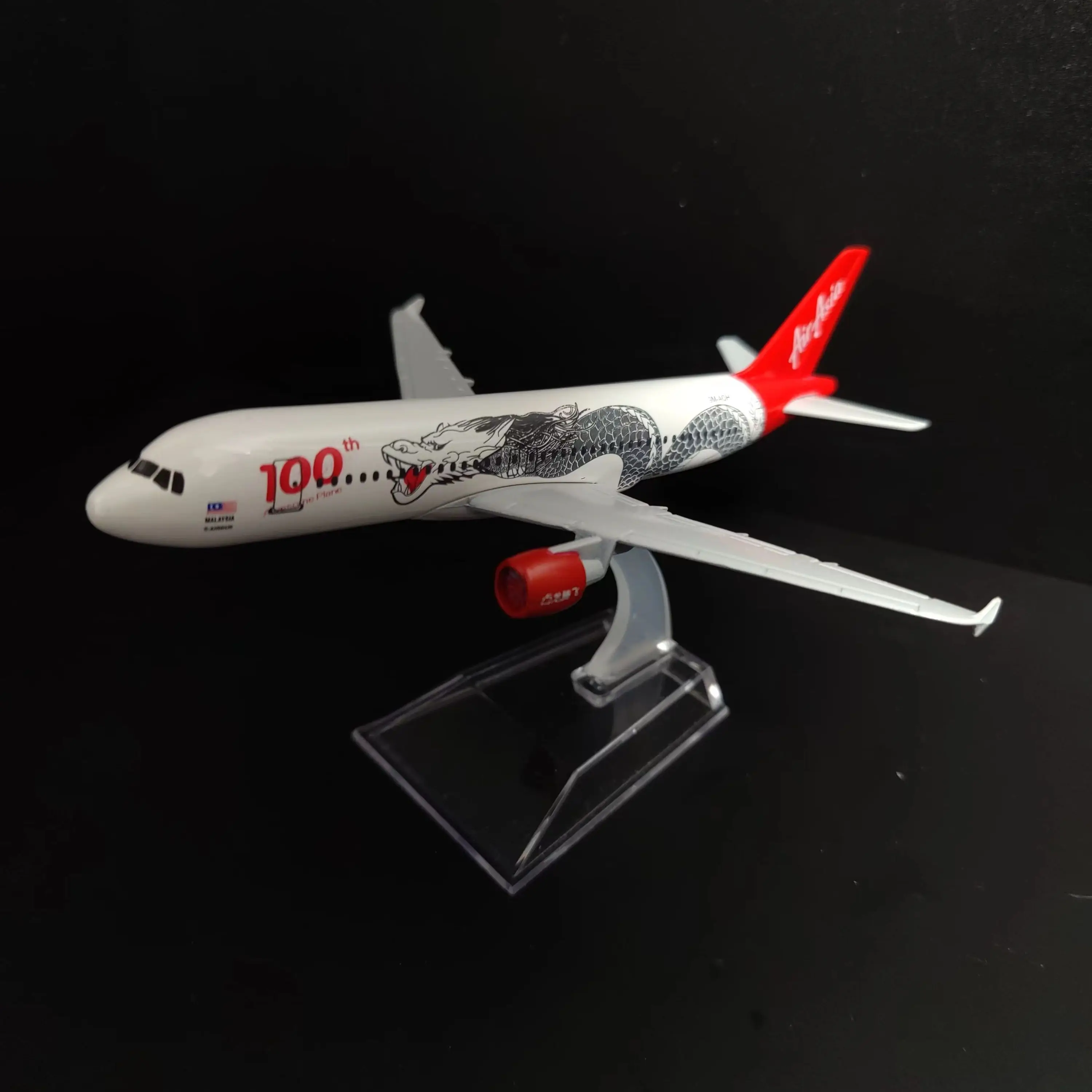 

Scale 1:400 Metal Aircraft Replica 15cm Air Asia Dragon A320 Model Airplane Miniature Xmas Kids Room Decor Gift Toys for Boys