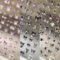 5pcs kawaii sanrio accessories diy nail art sticker kuromi hellokittys cute new stereo relief exquisite stickers gifts for girls